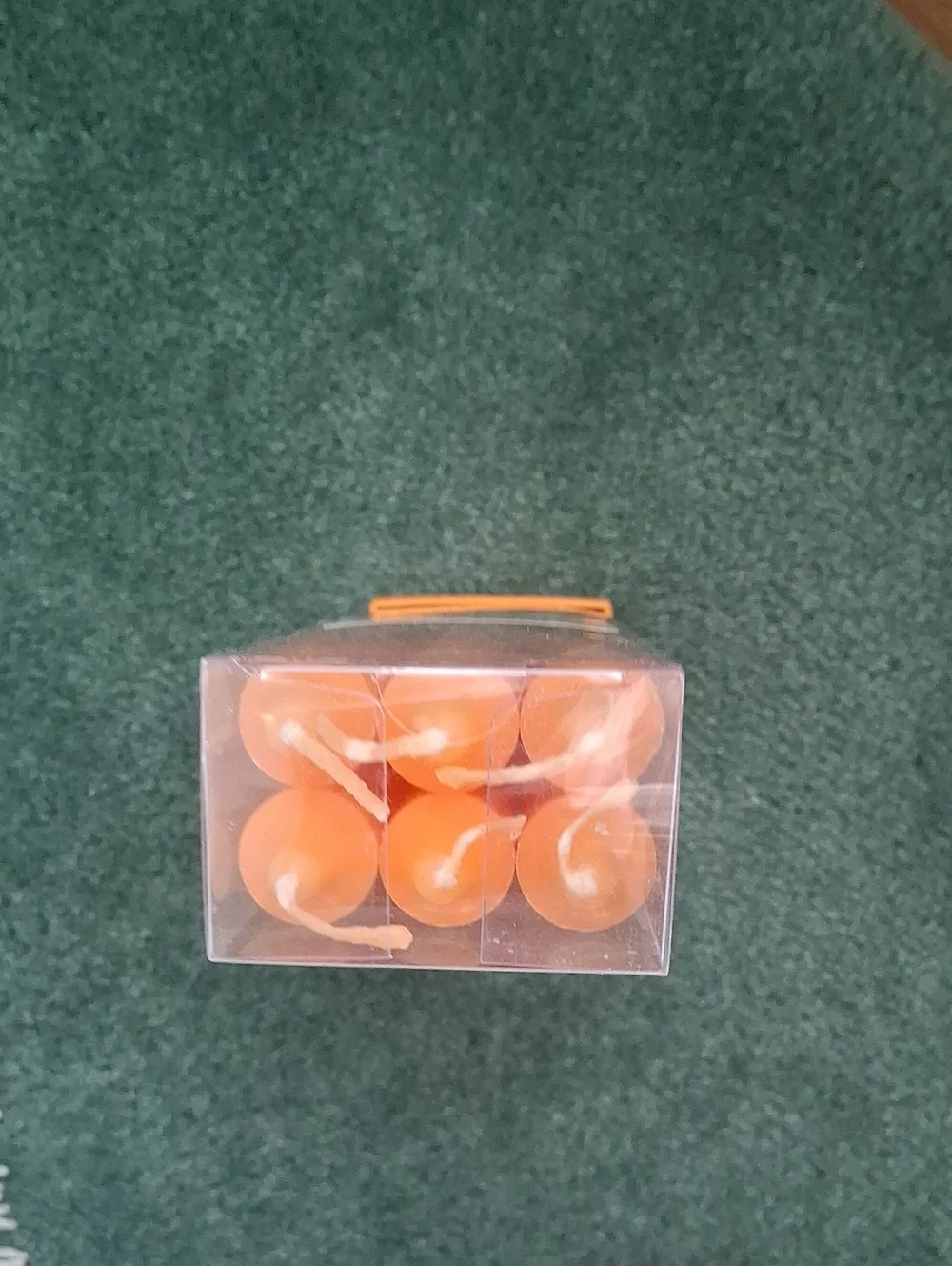 Unscented Orange Formal Taper Candles - Set of Six